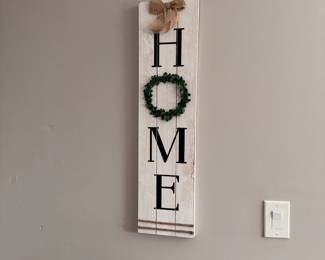 Wooden 'home' wall plaque 32" x 8"