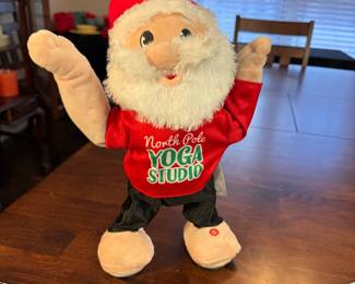 Musical Yoga Santa 12"H