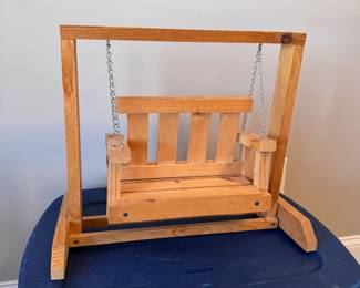 Rustic doll or bear swing 15"H x 16"W