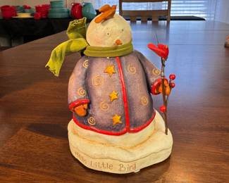 Classic Santa & Snowmen LIttle Birdie by Deby Hron  5.5"H