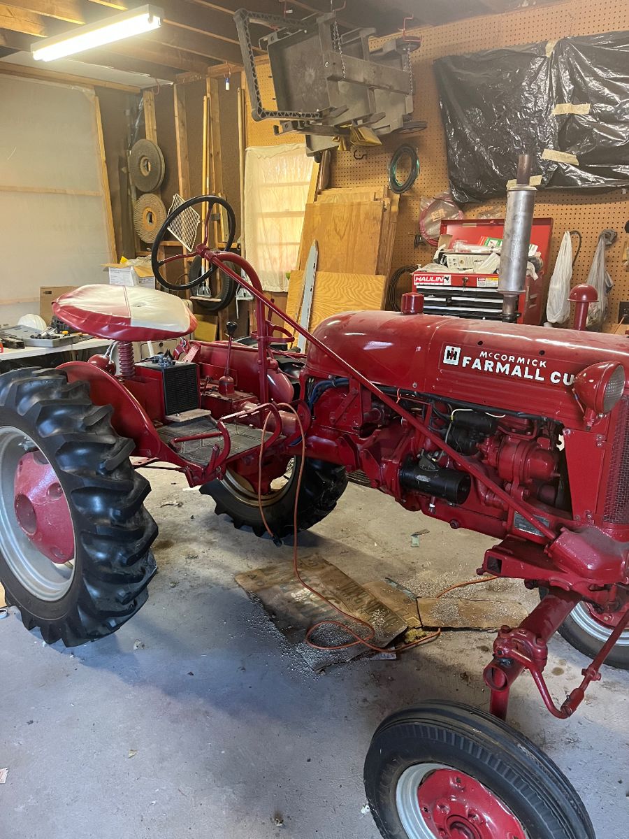 1948 Farmall tractor with attachments. Driven annually in the Christmas parade. Can be sold presale.