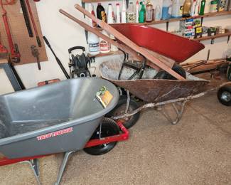 Three wheel barrows