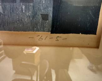 Kunihiro Amano Japanese Woodblock Print, Signed and Numbered Circa 1960s