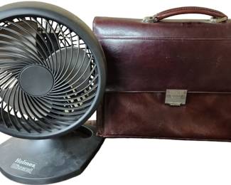 Fan and Briefcase