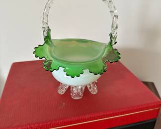 Vintage Vaseline Glass Dish