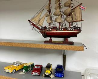 Model ship, die cast cars