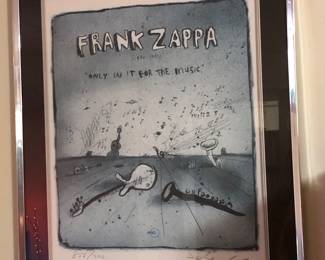Frank Zappa signed and numbered framed poster print