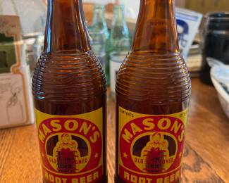 Vintage Mason Root Beer Bottles 