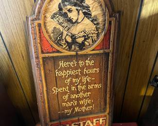 Vintage Plastic RARE Falstaff beer decor bar sign 