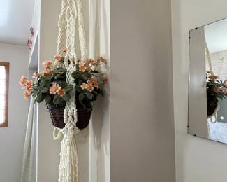 Vintage BOHO Macrame hanging plant 
