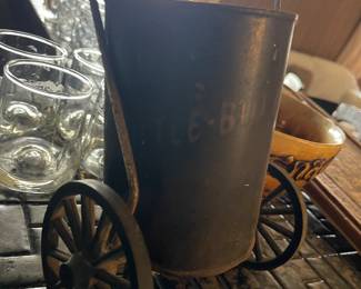 Vintage cigarette butt holder 
Bar decor