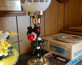Vintage retro Drunk Hobo  Lamppost BAR Lamp Light Up Red Nose 