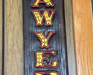 Vintage bar decor Lawyer 1 flight up