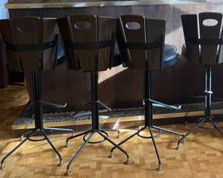 Back of the vintage bar stools