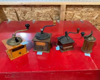 Coffee grinders: 50$. The one on the far right is French and is $100