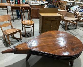 Antique bellows coffee table