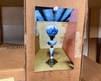 Antique Delft lantern