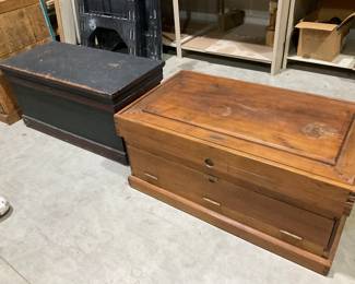 Antique tool chests. 