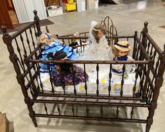 Pre civil war cradle - 300.  Dolls sold separately.