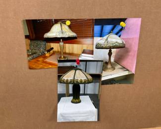 Slag glass lanterns. 