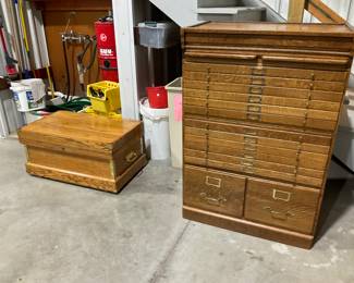 Tool chest and flat file cabinet