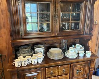 Pine Hutch Step Back Cabinet, China Set’s