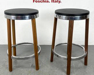 Lot 377 Pair Juno Bar Stools. Design Picco Foschia. Italy. 