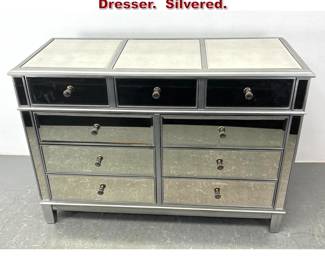 Lot 440 Hayworth Pier 1 Mirrored Dresser. Silvered. 