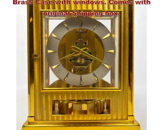 Lot 21 LE COULTRE 15 Jewel ATMOS Clock. Brass Case with windows. Comes with original Shipping box. 