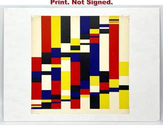 Lot 178 KARL GERSTNER Modernist Graphic Print. Not Signed. 