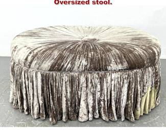 Lot 394 Hollywood Regency ottoman. Oversized stool.