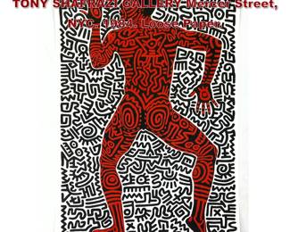 Lot 187 Keith Haring Exhibition Poster. TONY SHAFRAZI GALLERY Mercer Street, NYC. 1984. Loose Paper. 