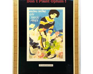 Lot 508 Vintage Vietnam Propaganda Poster. Don t Plant Opium i