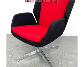 Lot 353 Softline Red and black fabric swivel chair made in Italy 