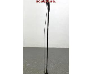 Lot 234 Tall African Figure with Staff. Iron sculpture. 