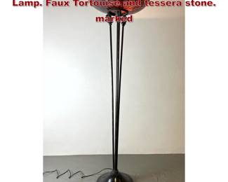Lot 466 Classical Maitland Smith Torch Floor Lamp. Faux Tortouise and tessera stone. marked