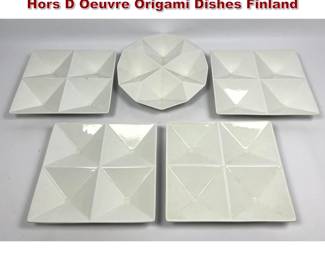 Lot 262 Kaj Franck Arabia littala Finnish Hors D Oeuvre Origami Dishes Finland