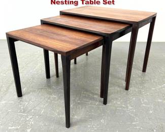 Lot 450 Danish Modern Denmark Rosewood Nesting Table Set