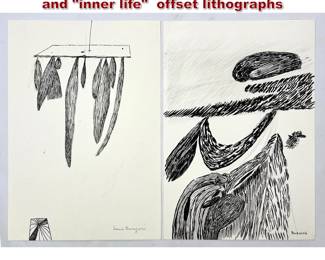Lot 192 2pcs Louise Bourgeois sheaves and inner life offset lithographs