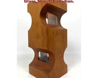 Lot 257 Wood Studio Artisan Vase with Glass Insert. Canadian. 
