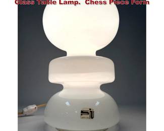 Lot 244 60s Italian Mid Century Murano Glass Table Lamp. Chess Piece Form