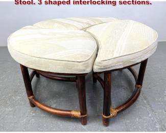 Lot 362 Decorator 3pc Sectional Bamboo Stool. 3 shaped interlocking sections. 
