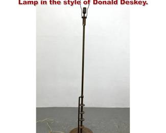 Lot 447 Brass Machine Age. Art Deco Floor Lamp in the style of Donald Deskey. 