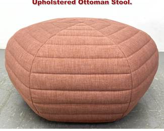 Lot 412 Large FOGIA Rubbed Tufted Upholstered Ottoman Stool. 