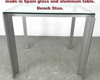 Lot 477 Deneb designed by Jesus Gasca made in Spain glass and aluminum table. Deneb Stua.