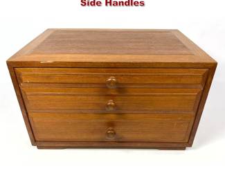 Lot 301 Teak Jewelry Chest with Brass Side Handles