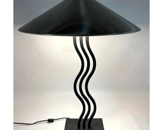 Lot 302 Post Modern Wavy Metal Table Lamp