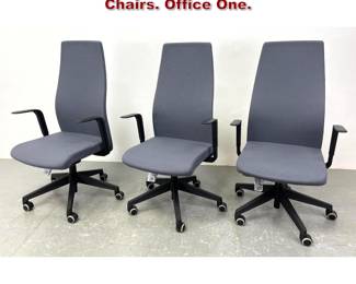 Lot 367 Set 3 LUXY Tall Back Swivel Office Chairs. Office One. 