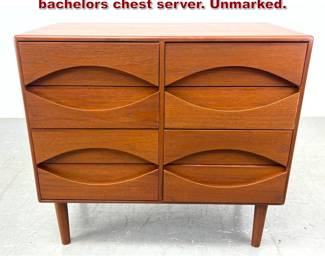 Lot 241 Teak Arne Vodder style 8 drawer bachelors chest server. Unmarked. 