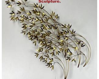 Lot 498 Signed Jere Floral Spray Wall Sculpture. 